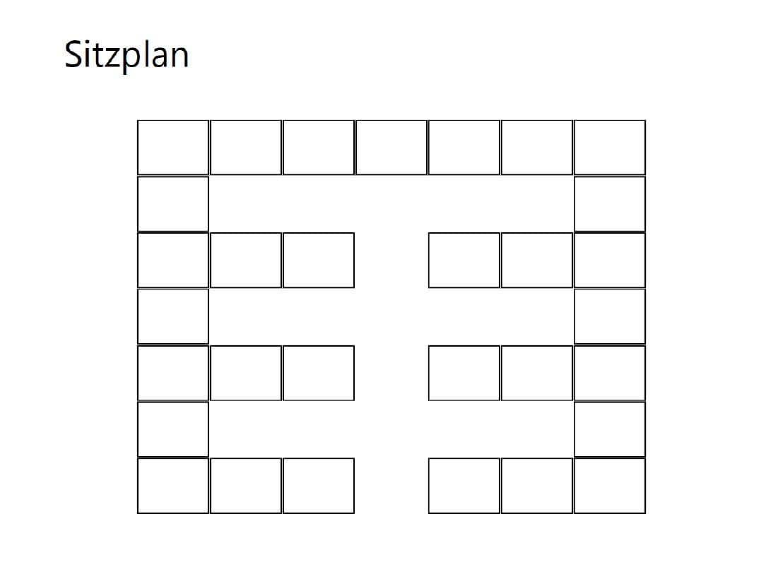Beispielsitzordnung Klassenraum