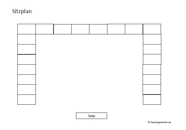 Sitzplan Konferenzanordnung
